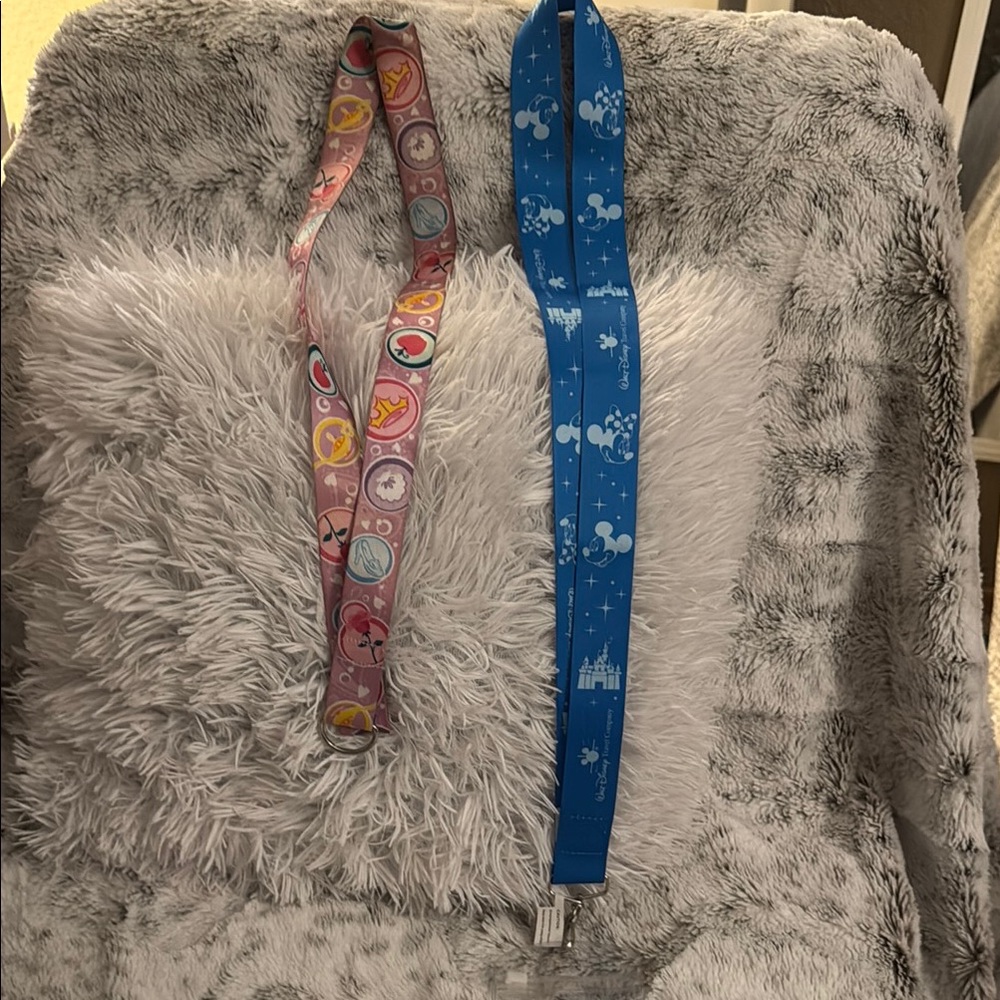 Disneyland necklaces you can collect pins! on them